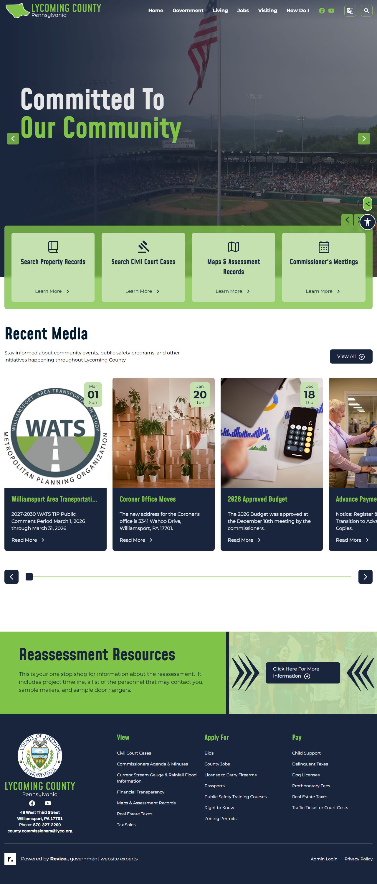 Lycoming County online inmate search tool for released inmate records