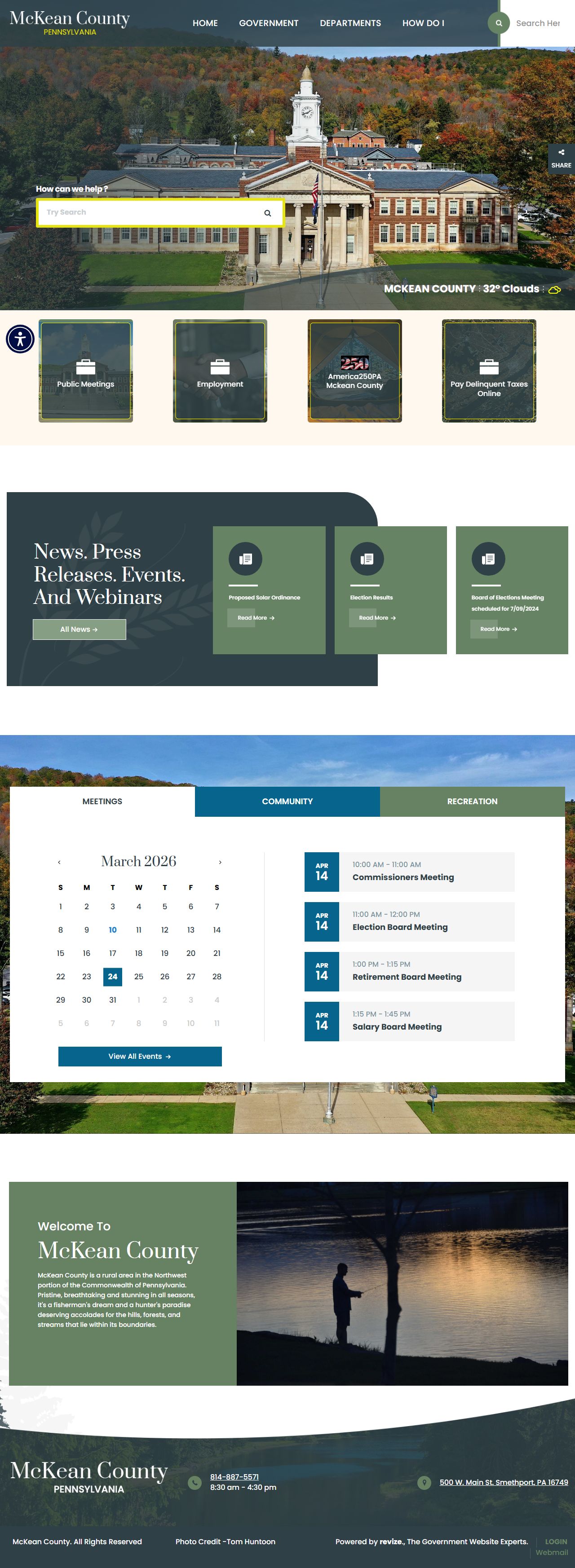 McKean County government website for released inmate information