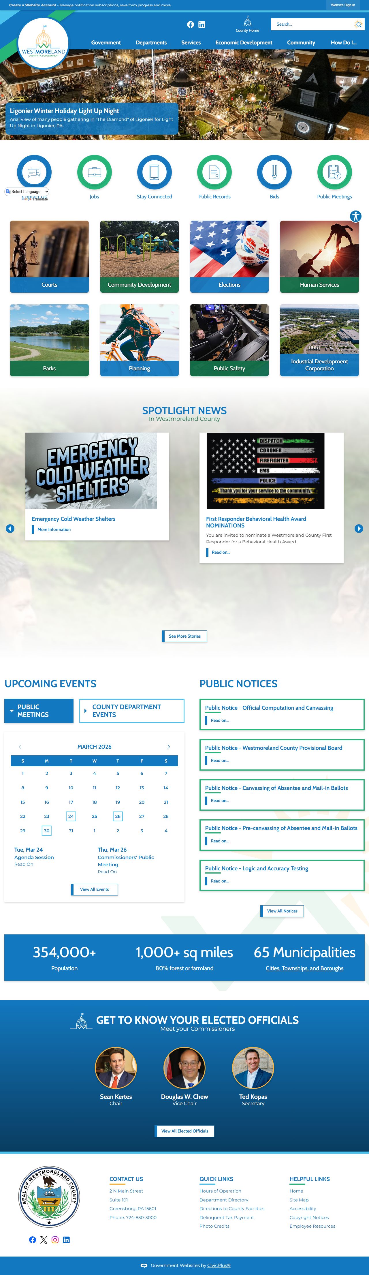 Westmoreland County open records policy page for inmate record requests